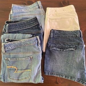 5 American Eagle jeans/capris/shorts